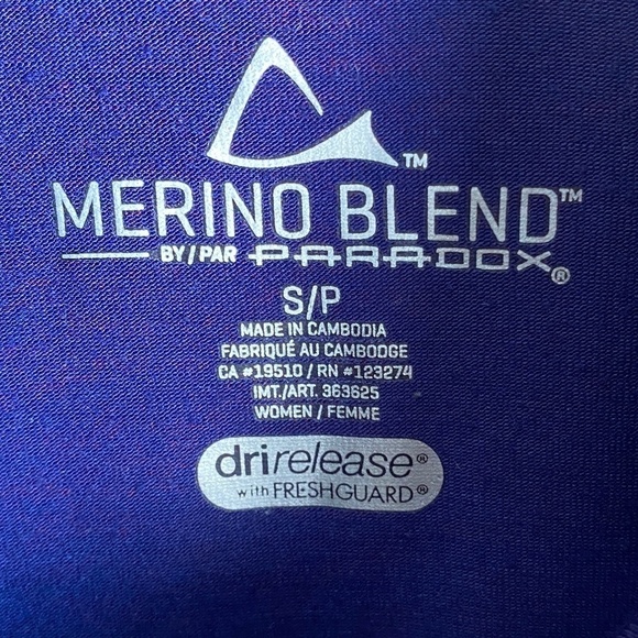 Paradox Womens Performance Merino Blend 1/4 Zip Pullover Athletic Top Size Small - Picture 2 of 14